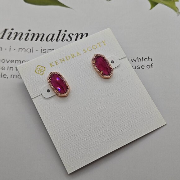 Kendra Scott rose gold stud earrings - Picture 1 of 3